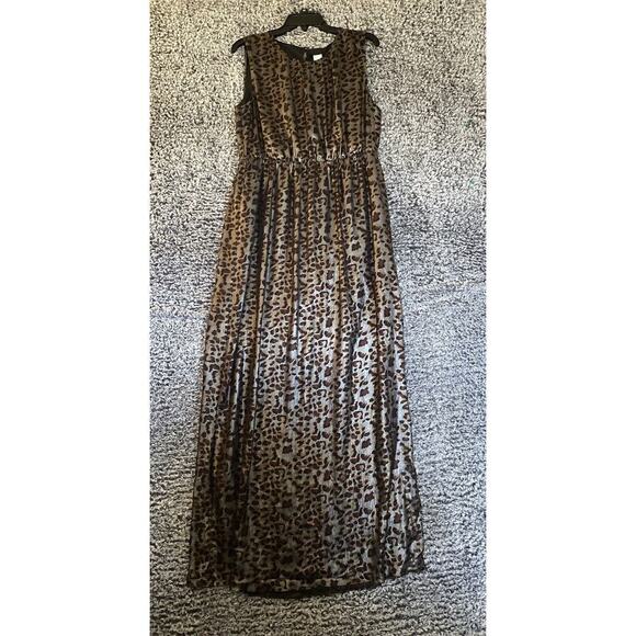 Villa Clothes Women's Leopard Print Sleeveless Maxi Dress Size XL Scoop Neck - Picture 5 of 10